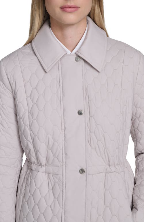 Cole Haan Honeycomb Quilted Jacket In White