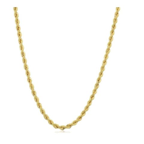 14k Gold Filled Unisex 2.10 millimeter Rope Chain Necklace