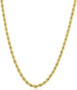 Bliss Diamond 14k Gold Filled Unisex 2.10 millimeter Rope Chain Necklace