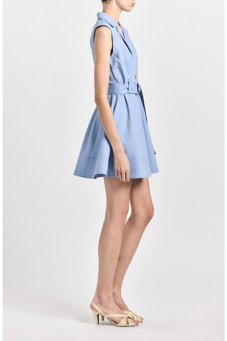 Lya Belted Shirtdress, Alternate, color, CLOUD BLUE
