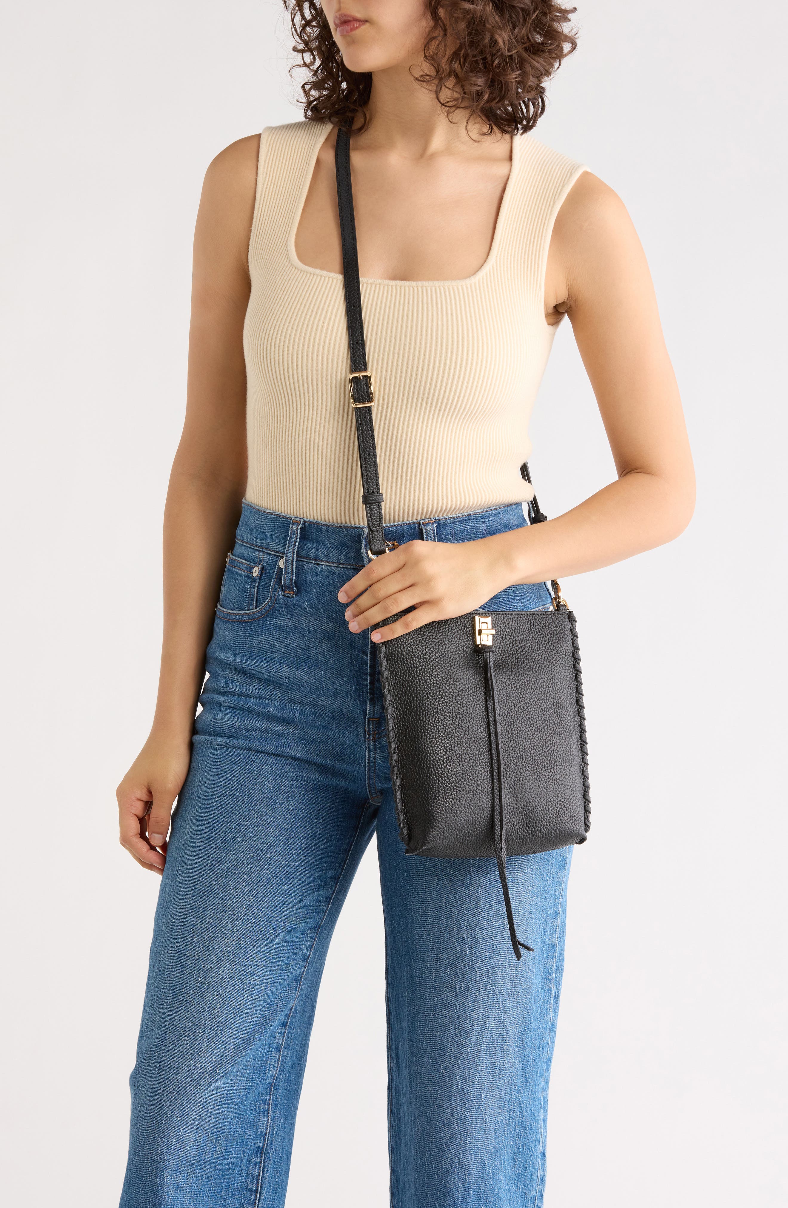 Rebecca Minkoff Darren Shoulder Bag, Alternate, color, Black