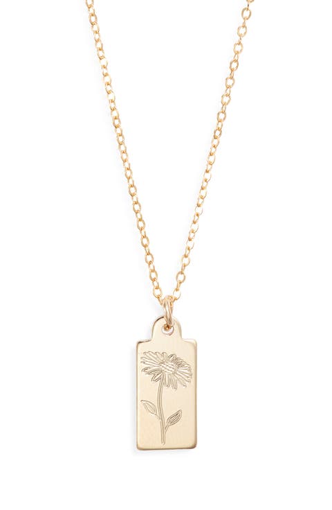 Tawney Birth Flower Pendant Necklace