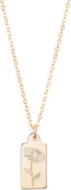 Set & Stones Tawney Birth Flower Pendant Necklace