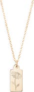 Set & Stones Tawney Birth Flower Pendant Necklace