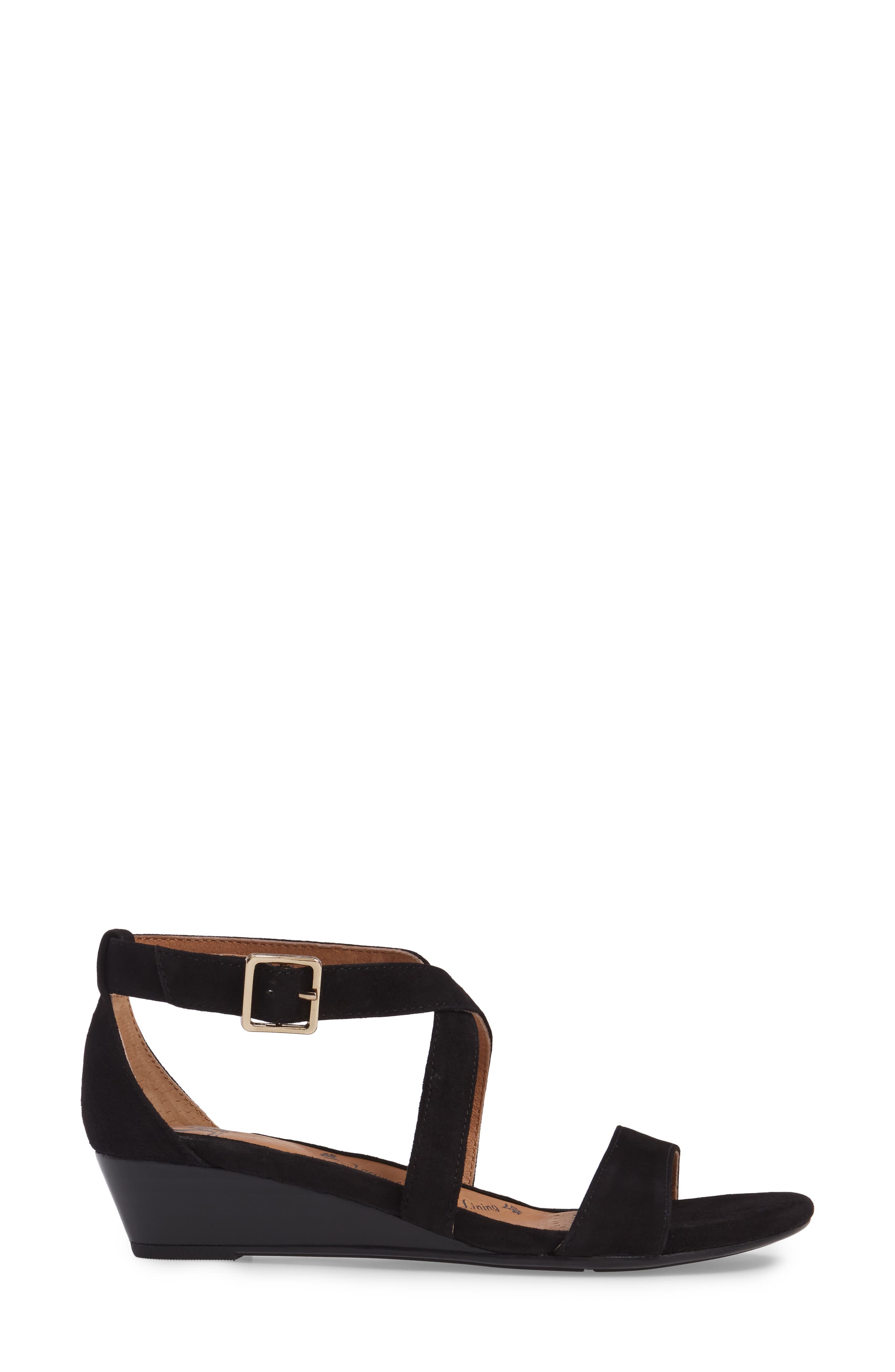 Söfft 'Innis' Low Wedge Sandal, Alternate, color, 