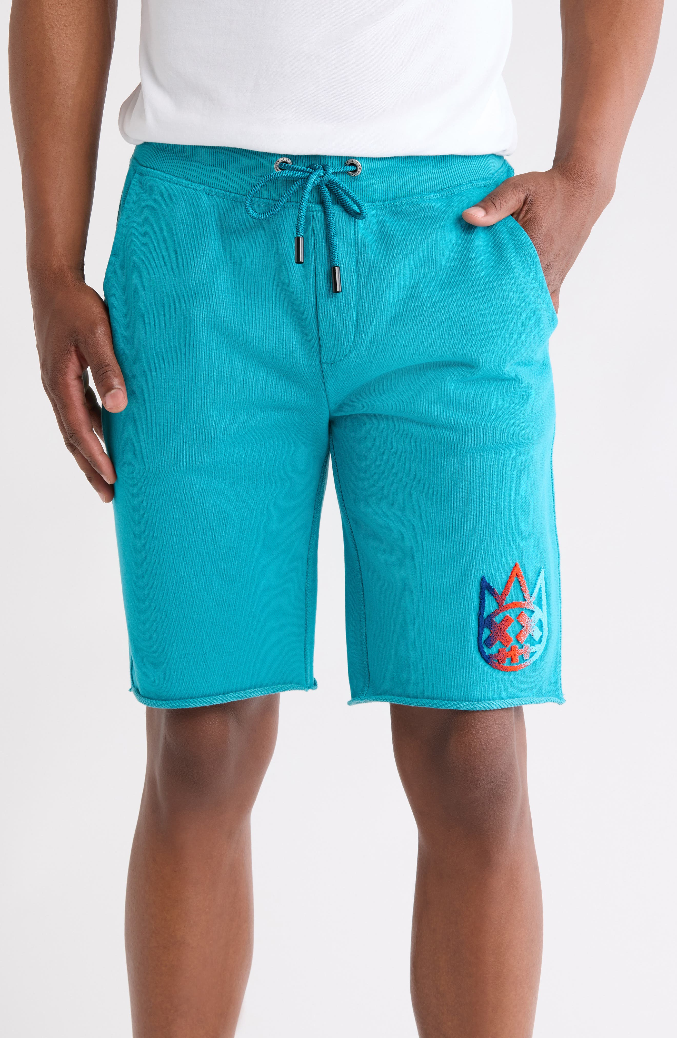 Cult of Individuality Graphic Cotton Sweat Shorts