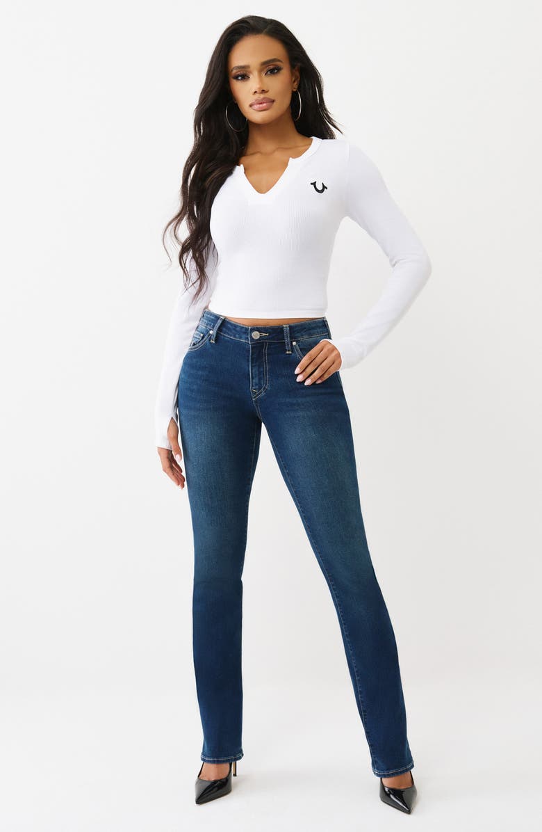 True Religion Billie Straight Leg Jeans, Alternate, color, Dark Mirage Wash