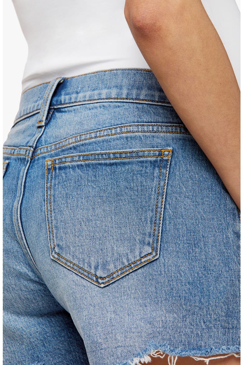 The Ozzie Fray Hem Maternity Shorts, Alternate, color, DENALI