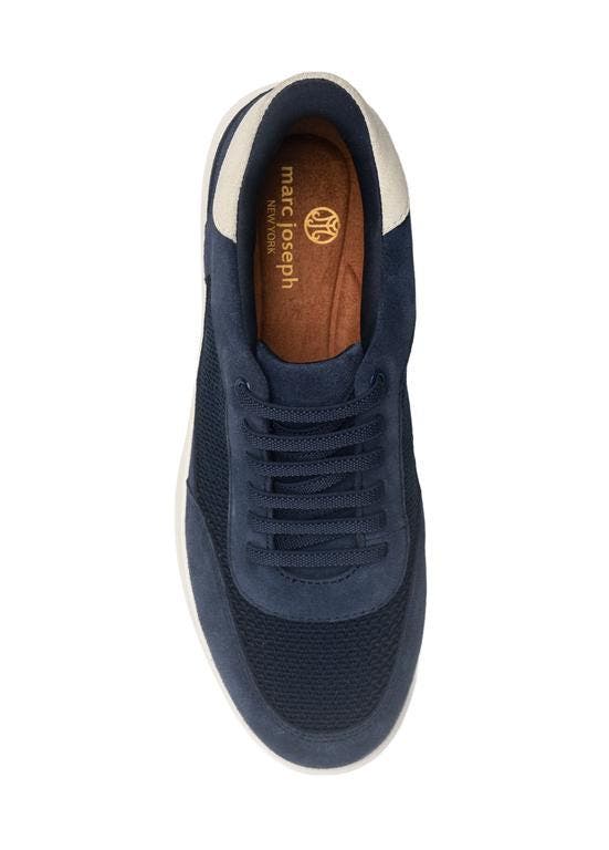 Catherine Street  Hands Free Technology Leather Sneaker, Alternate, color, Navy Suede
