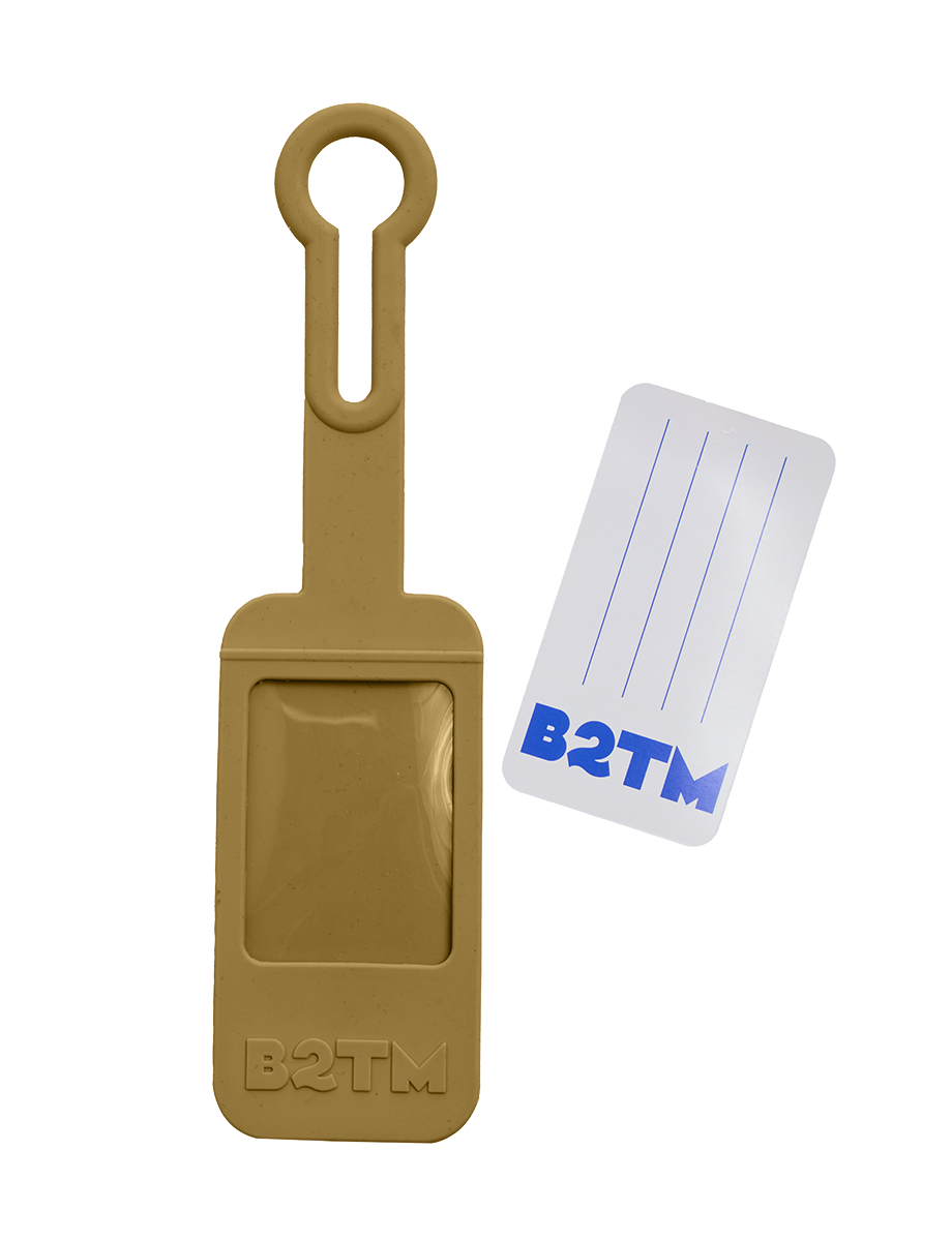 Baboon to the Moon Luggage Tag, Alternate, color, Quantum Depth