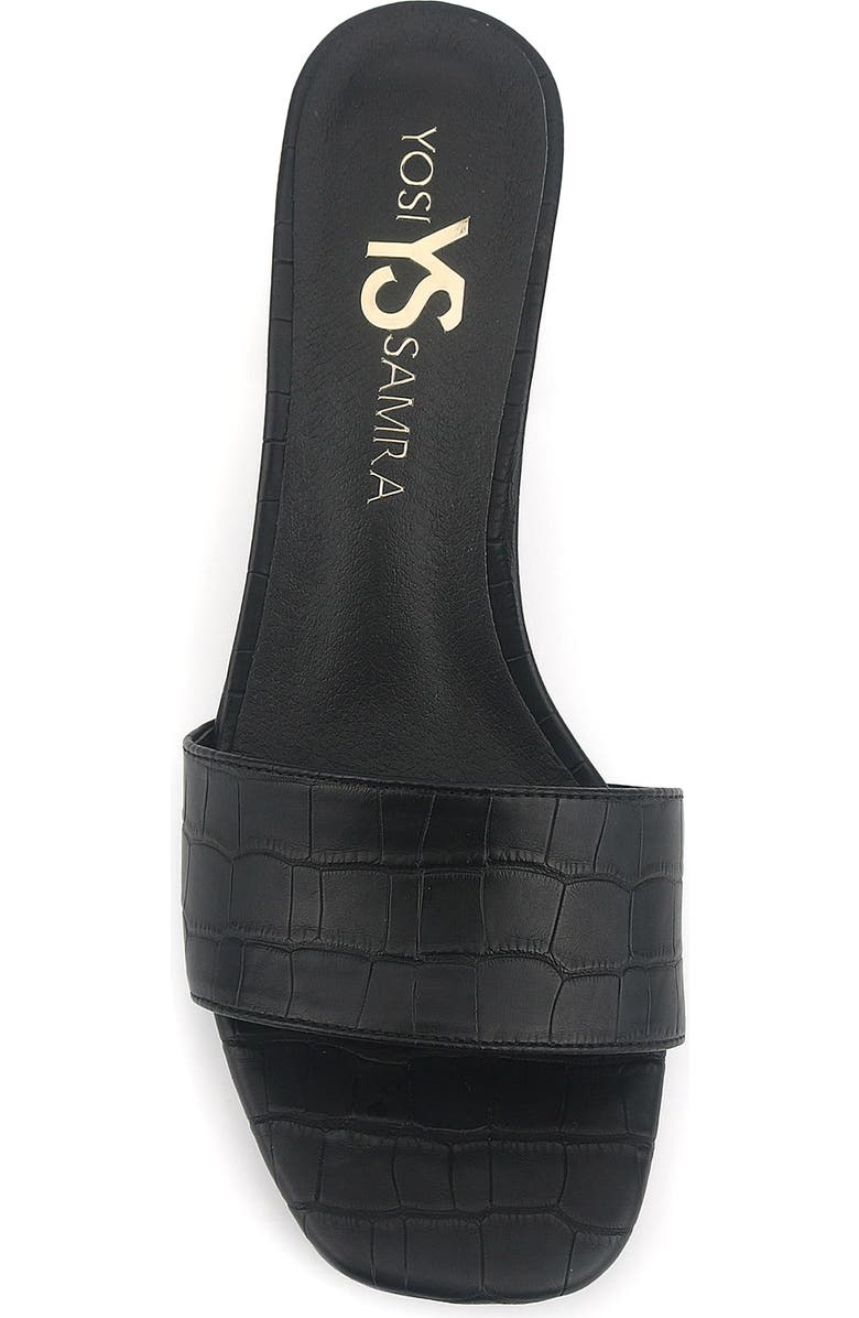 Yosi Samra Danielle Croc Embossed Sandal, Alternate, color,
