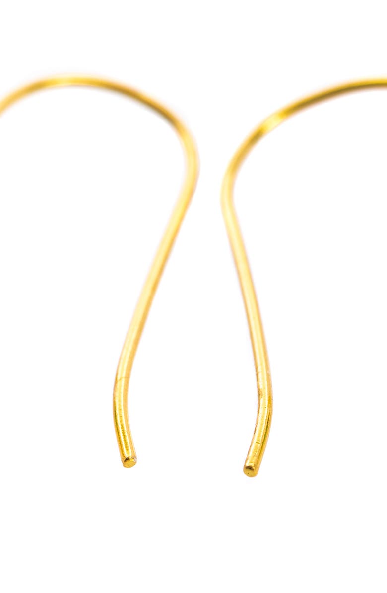 SAACHI Minimalist Stone Drop Earrings, Alternate, color, Emerald Green