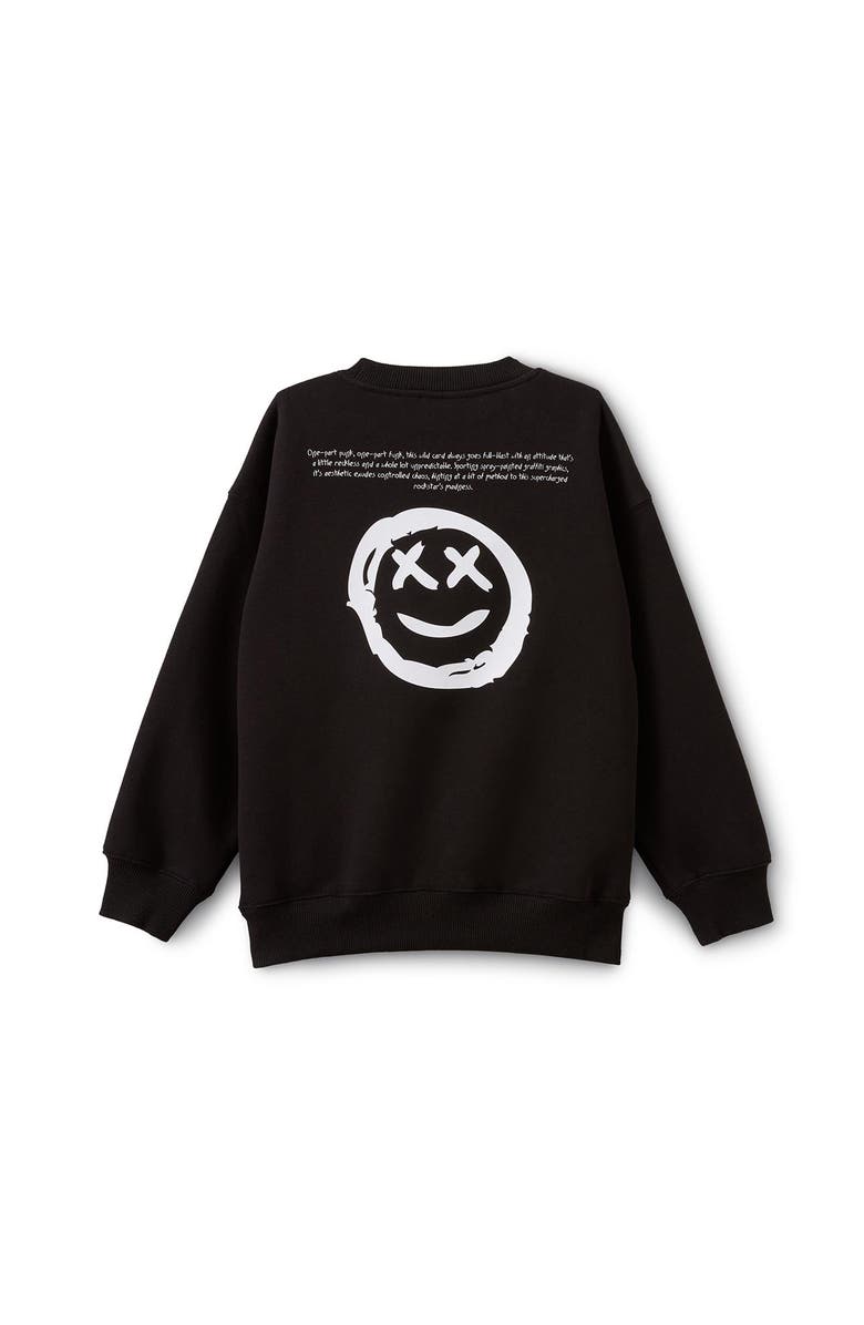 Cotton On Kids Kid's License Sammy Oversize Crew, Alternate, color, Black Demo Darby Face