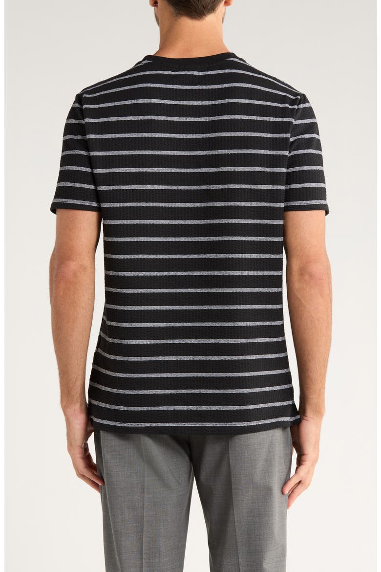 Thiago Stripe T-Shirt, Alternate, color, BLACK