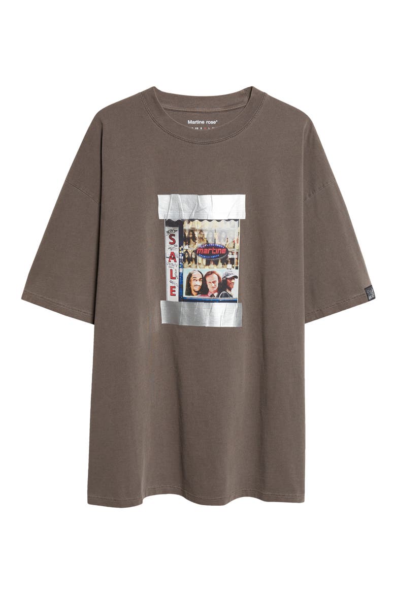Oversize Cotton Graphic T-Shirt, Alternate, color, BROWN WASHED