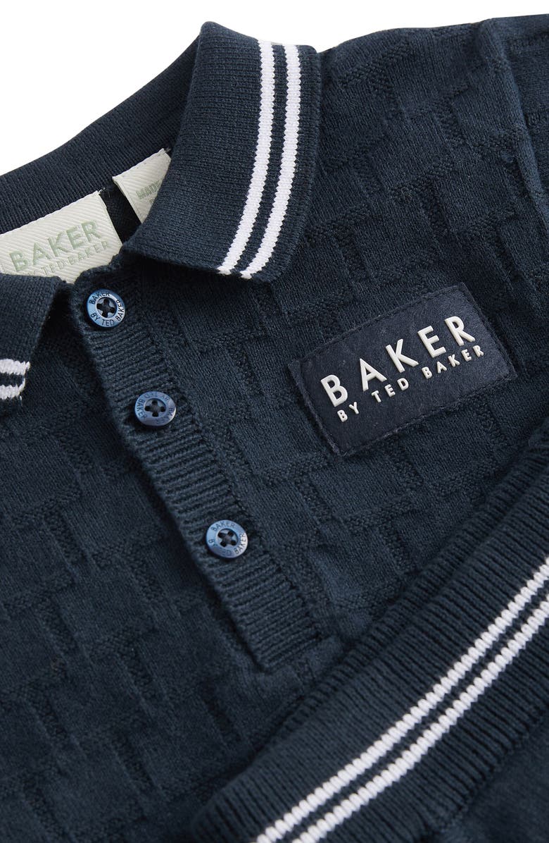 Baker by Ted Baker Kids' Tipped Polo Sweater & Shorts Set, Alternate, color, Blue
