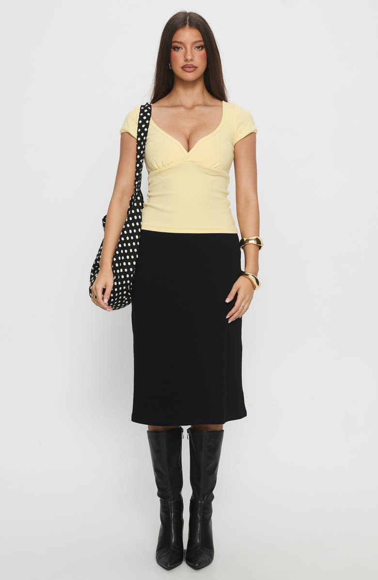 Princess Polly Baseline Surplice V-Neck Cap Sleeve T-Shirt, Alternate, color, 