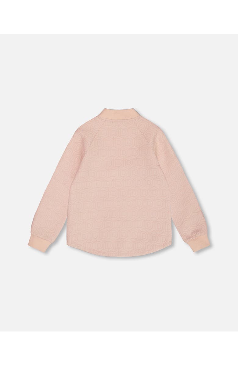 Deux par Deux Girl's Quilted Long Sleeve Overshirt Light Pink, Alternate, color, 