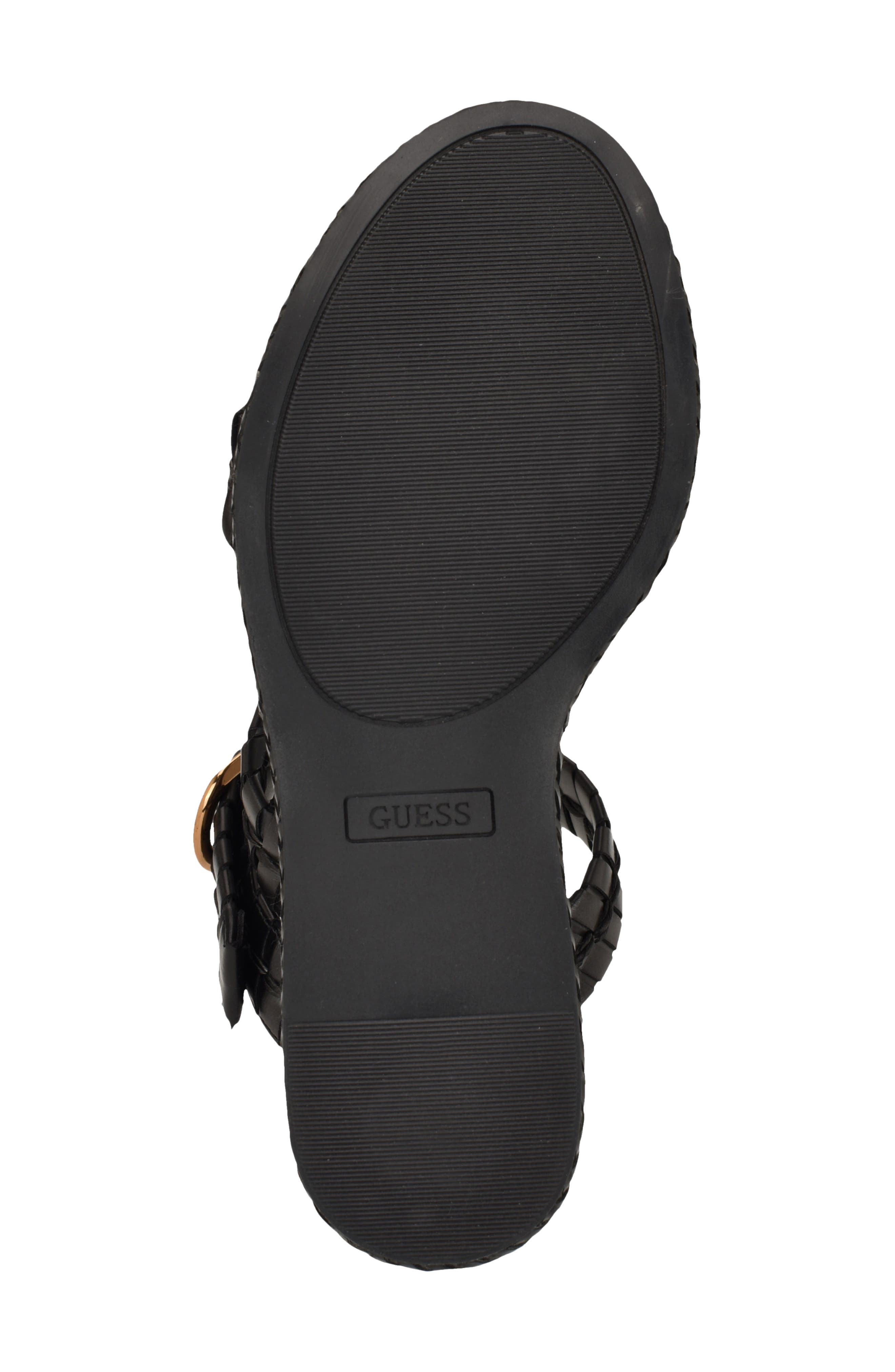 GUESS Evana Platform Wedge Sandal, Alternate, color, Black 001