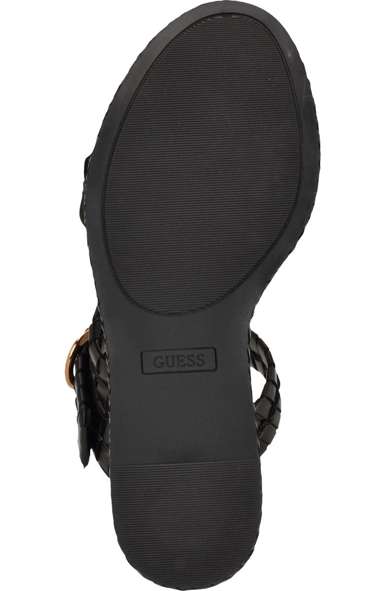 GUESS Evana Platform Wedge Sandal, Alternate, color, Black 001