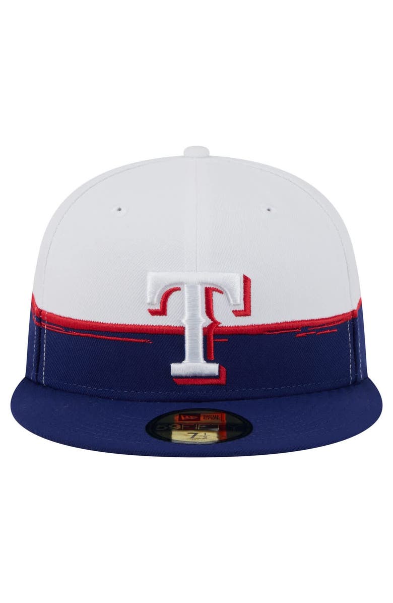 New Era Men's New Era Royal/White Texas Rangers Paint Stroke 59FIFTY Fitted Hat, Alternate, color, Royal