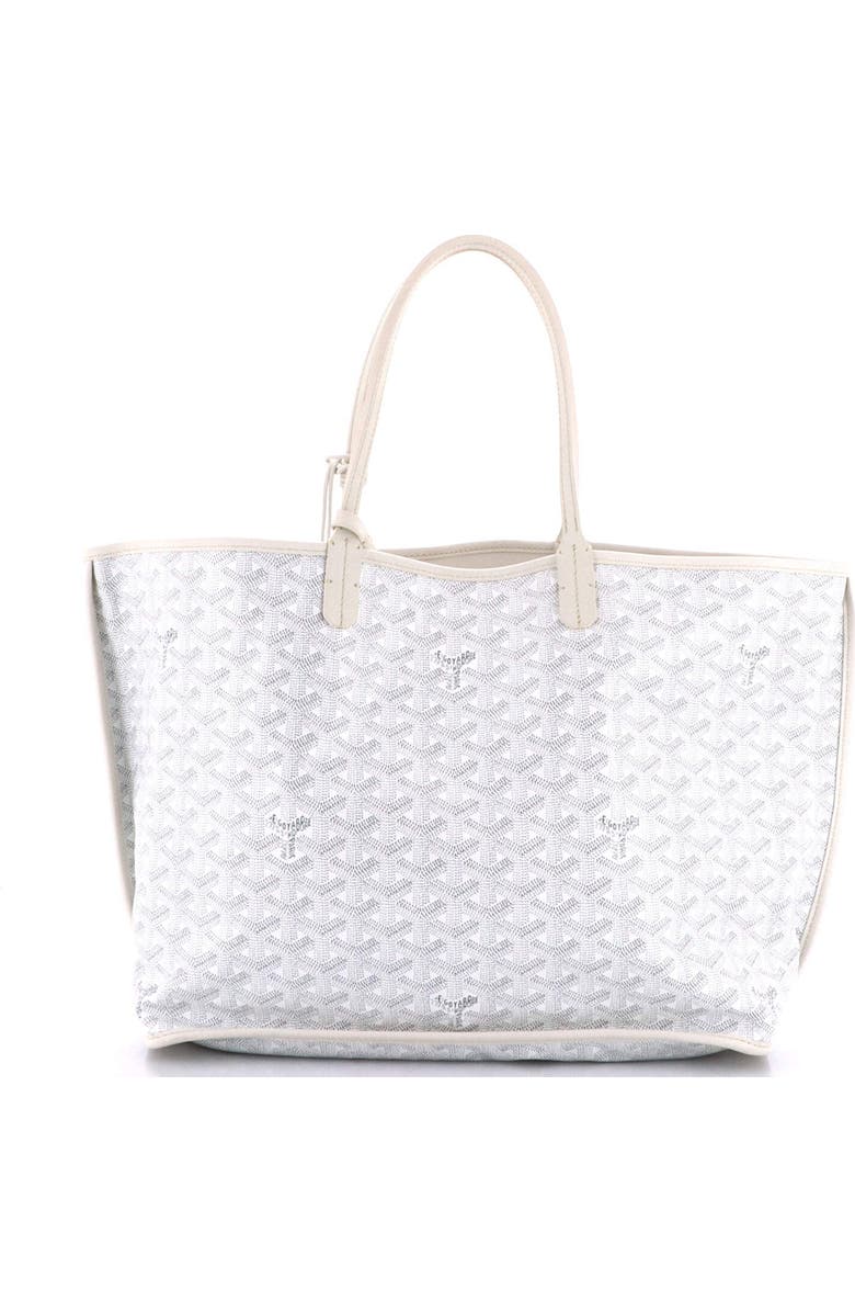 Pre-Owned Goyard Anjou Reversible Tote Printed Coated Canvas PM, Alternate, color, White