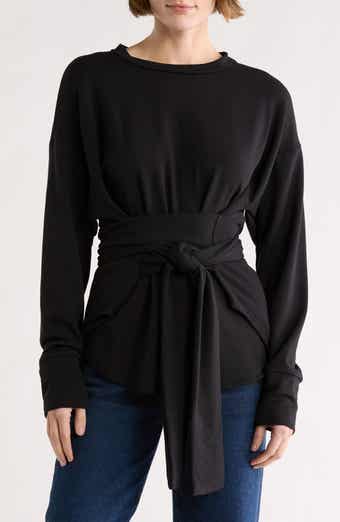 Faux Tie Wrap Sweater