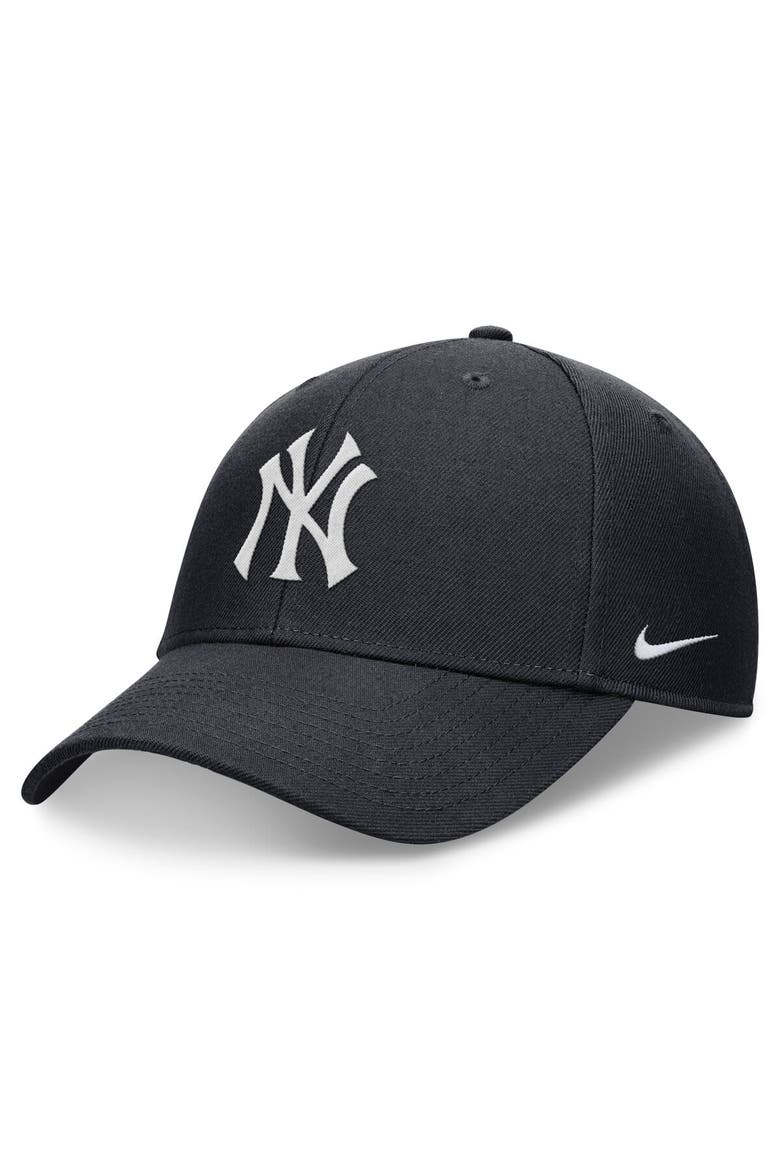 Men's Nike Navy New York Yankees Evergreen Club Performance Adjustable Hat, Main, color, Navy