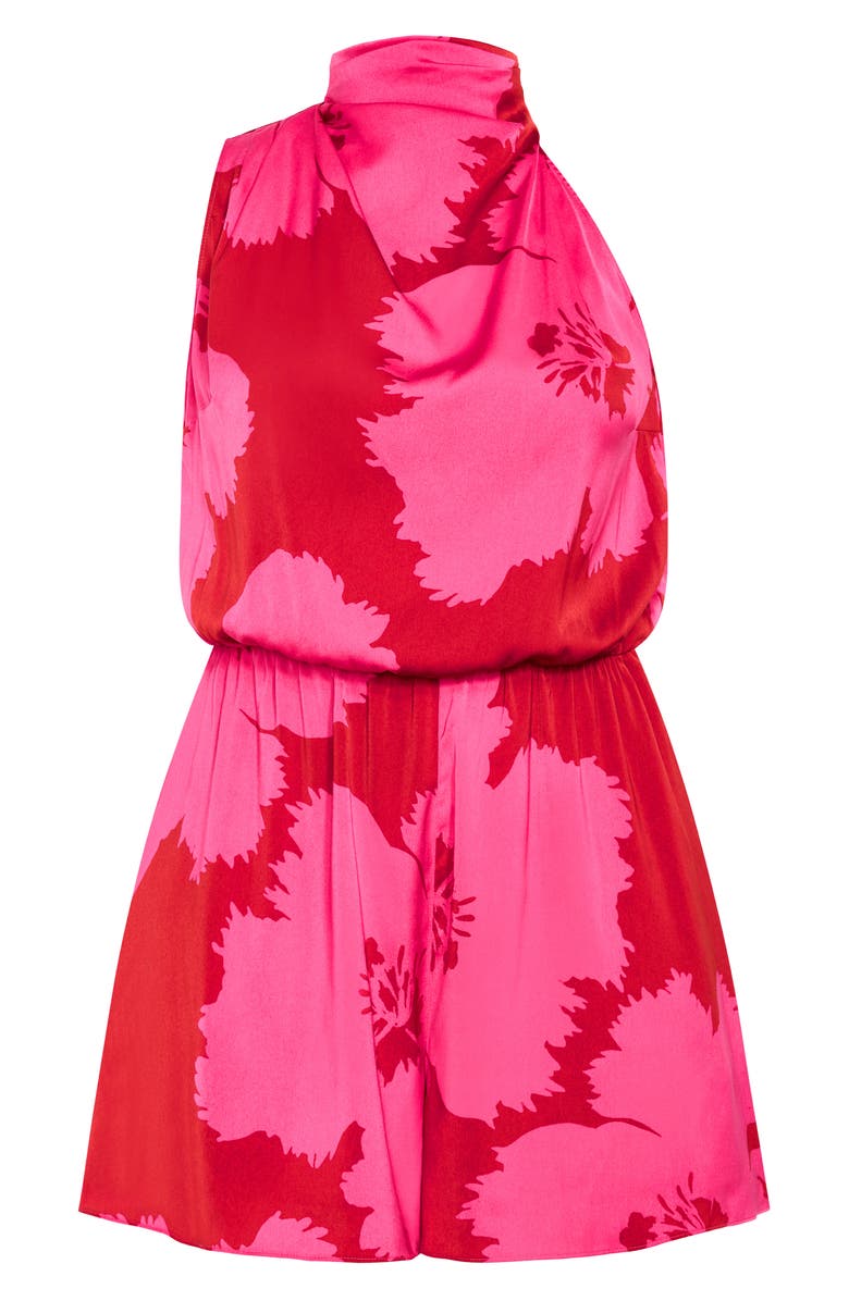 City Chic Kiana Floral Sleeveless Playsuit, Alternate, color, Summer Paradise