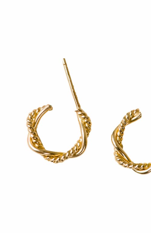 ABLE Braided Mini Hoops in Gold-Filled  product
