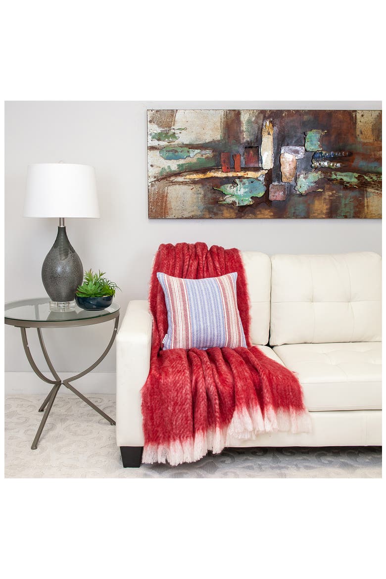 Striped Throw Pillow, Alternate, color, BLUE