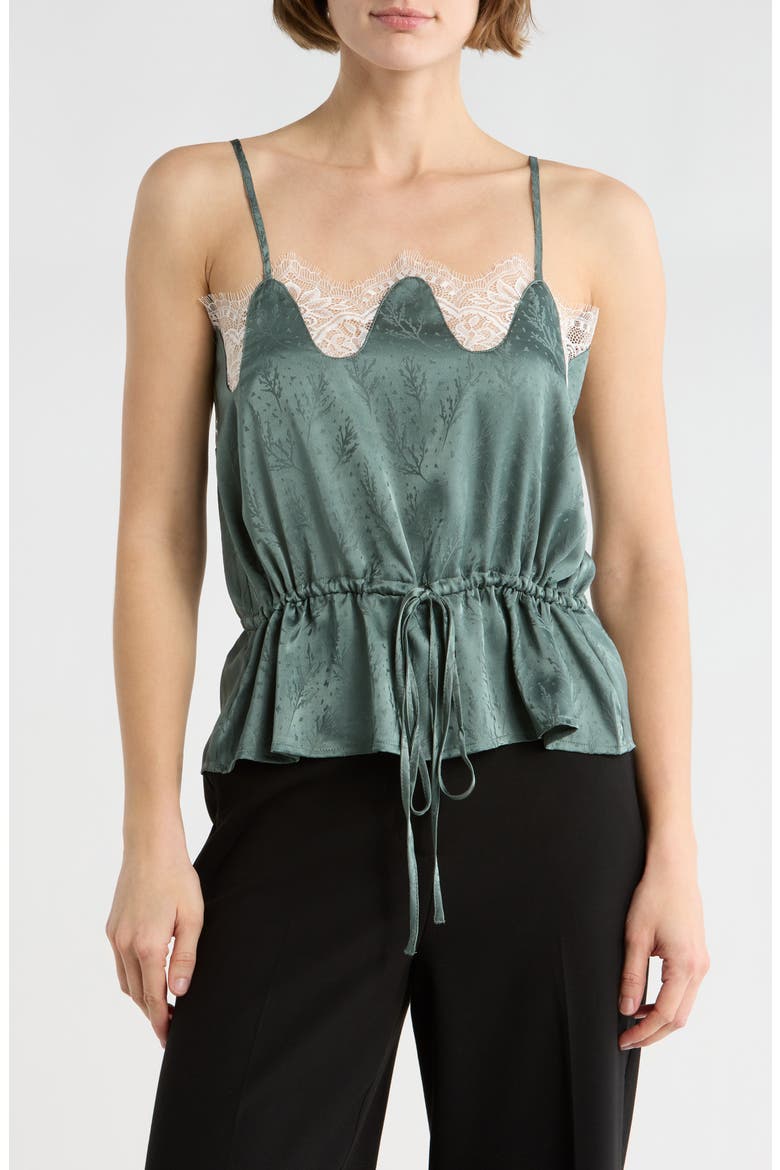 NSR Scalloped Lace Trim Satin Camisole (Women) | Nordstromrack
