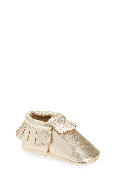 Metallic Fringe Moccasin