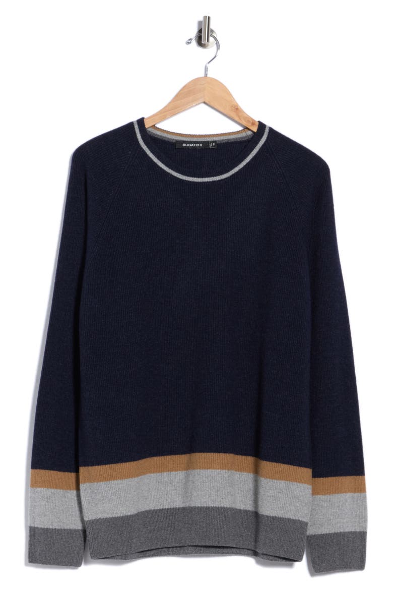 Wool Blend Crewneck Sweater, Main, color, NAVY