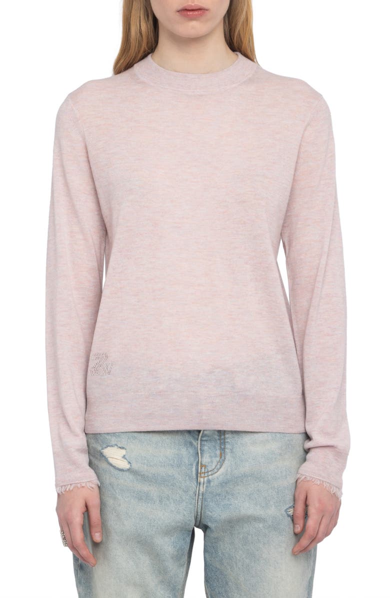 Zadig & Voltaire Ivy Crewneck Cashmere Sweater, Main, color,