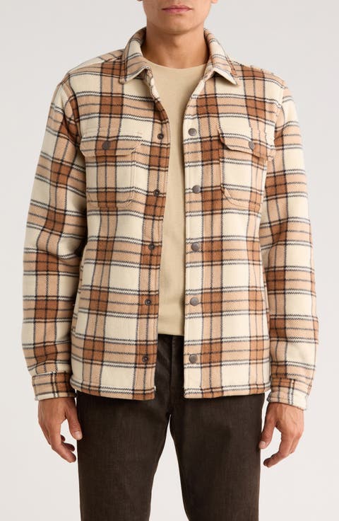 Edgewood Plaid Bonded Fleece & Faux Shearling Jacket