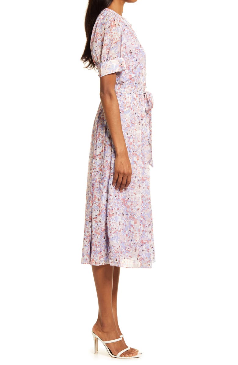 Chelsea28 Floral Puff Sleeve Midi Dress, Alternate, color, 