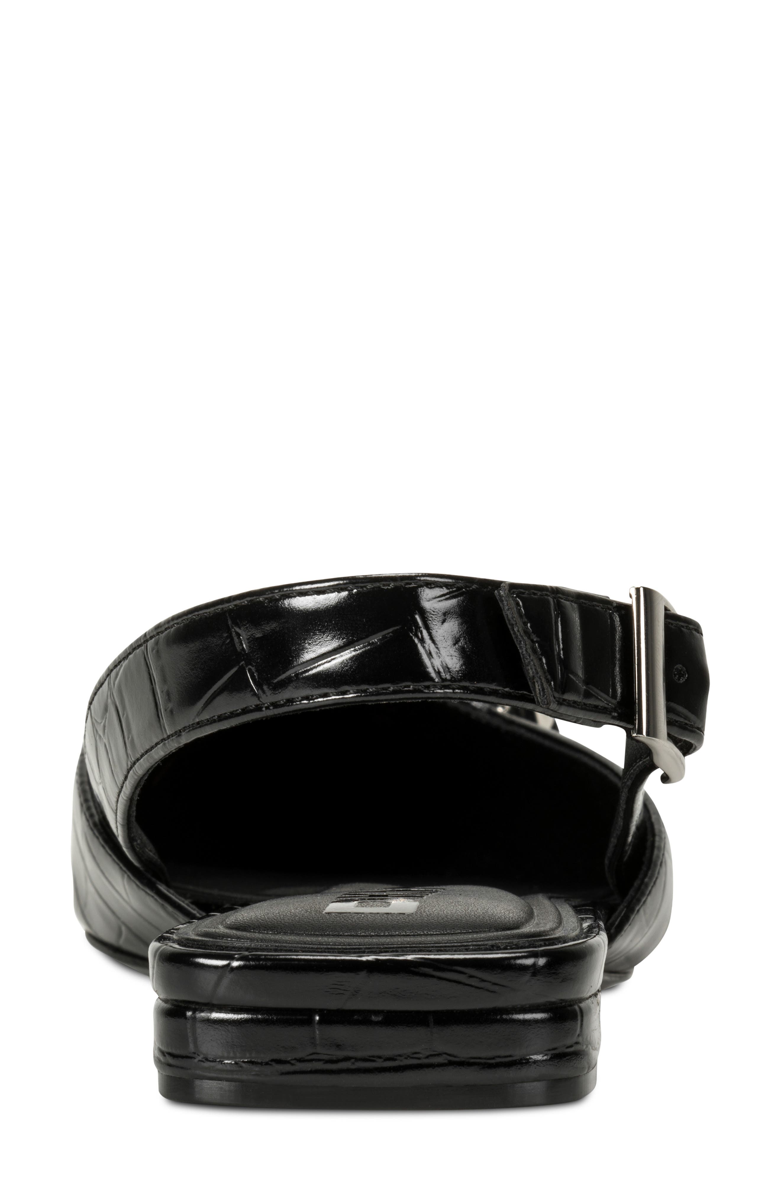 DKNY Cosetta Slingback Pointed Toe Flat, Alternate, color, Black