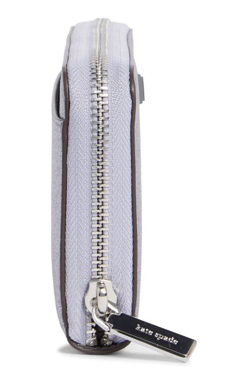 Kate Spade New York Kenzie Glitter Zip Wallet In Gray
