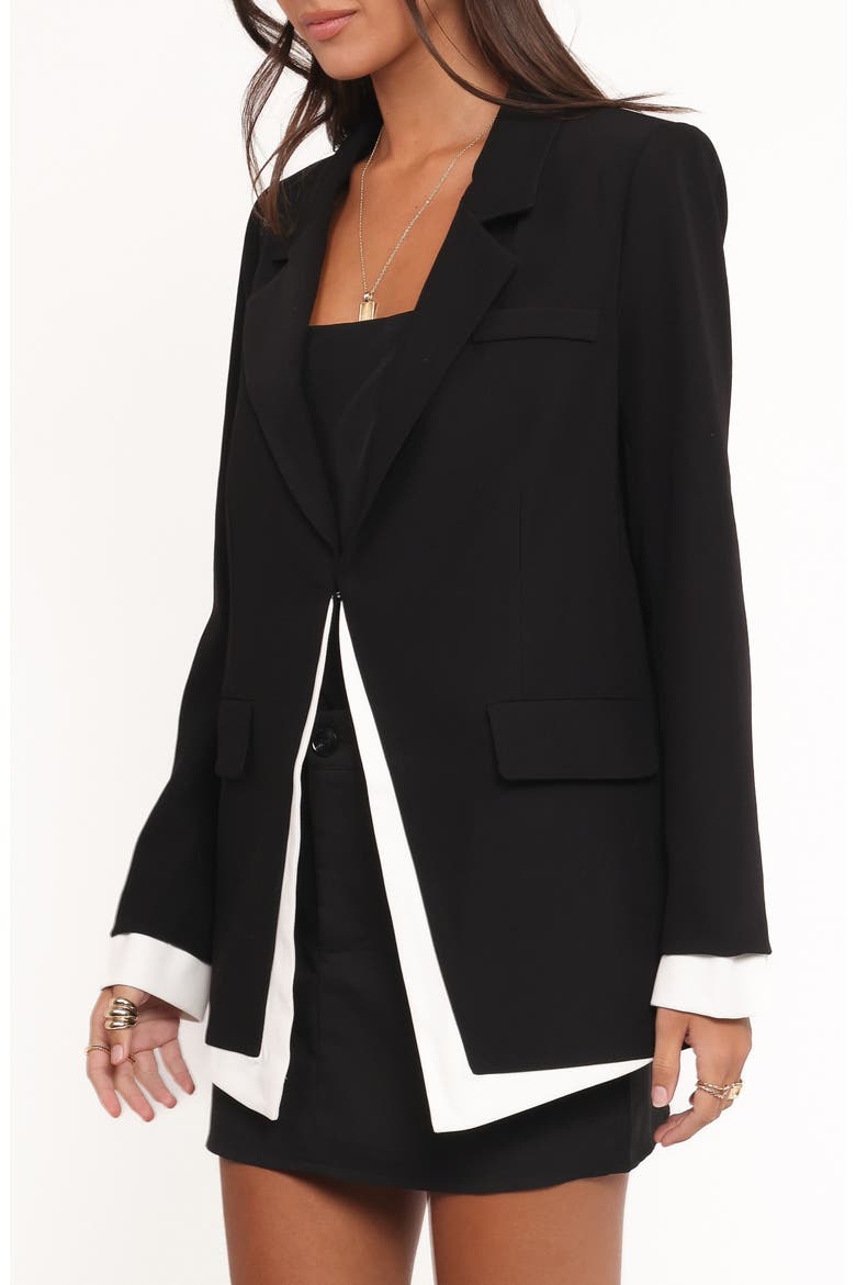 Melissa Layered Blazer, Alternate, color, BLACK