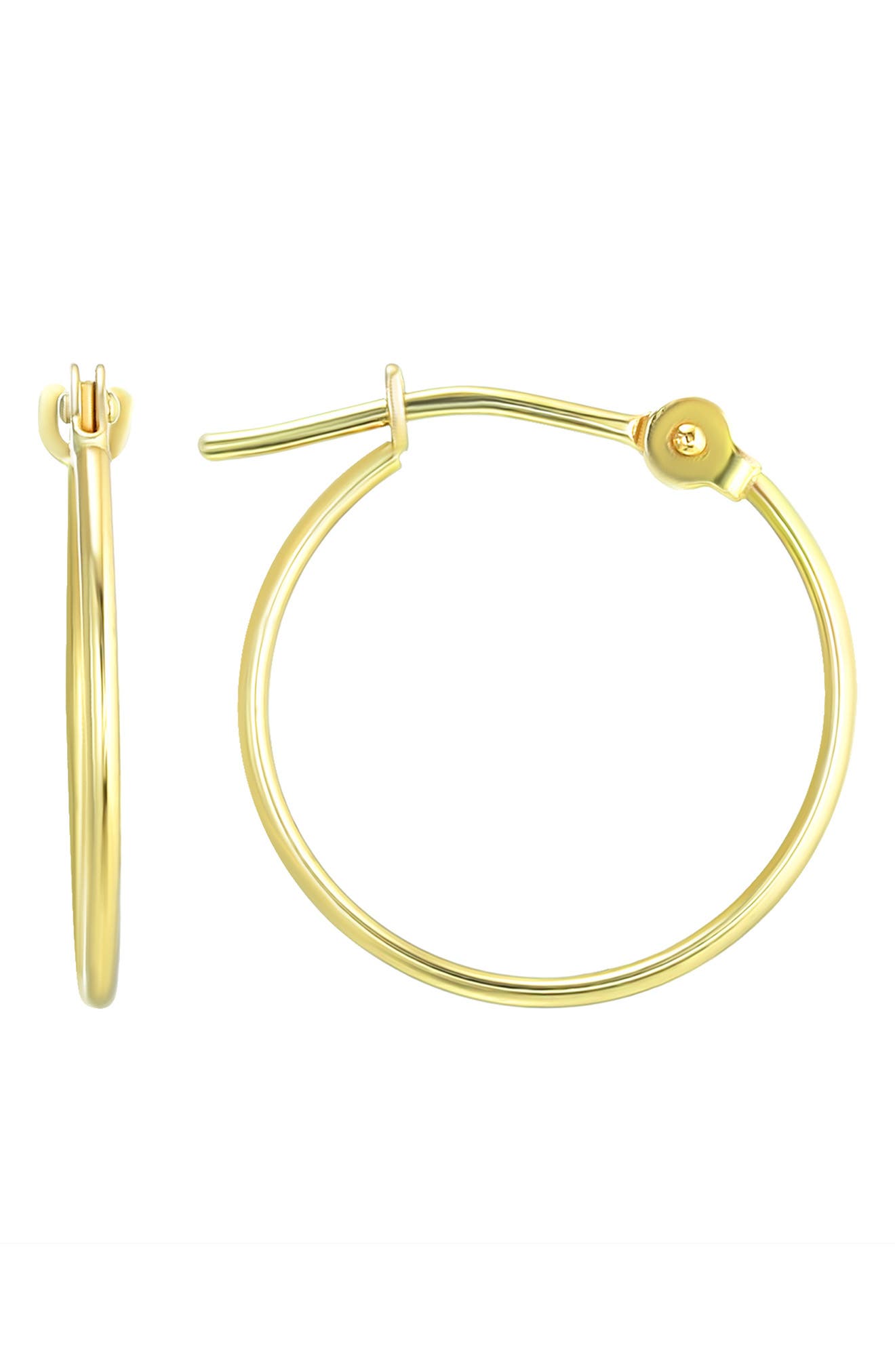 CANDELA JEWELRY 14K Gold Tubular Hoop Earrings