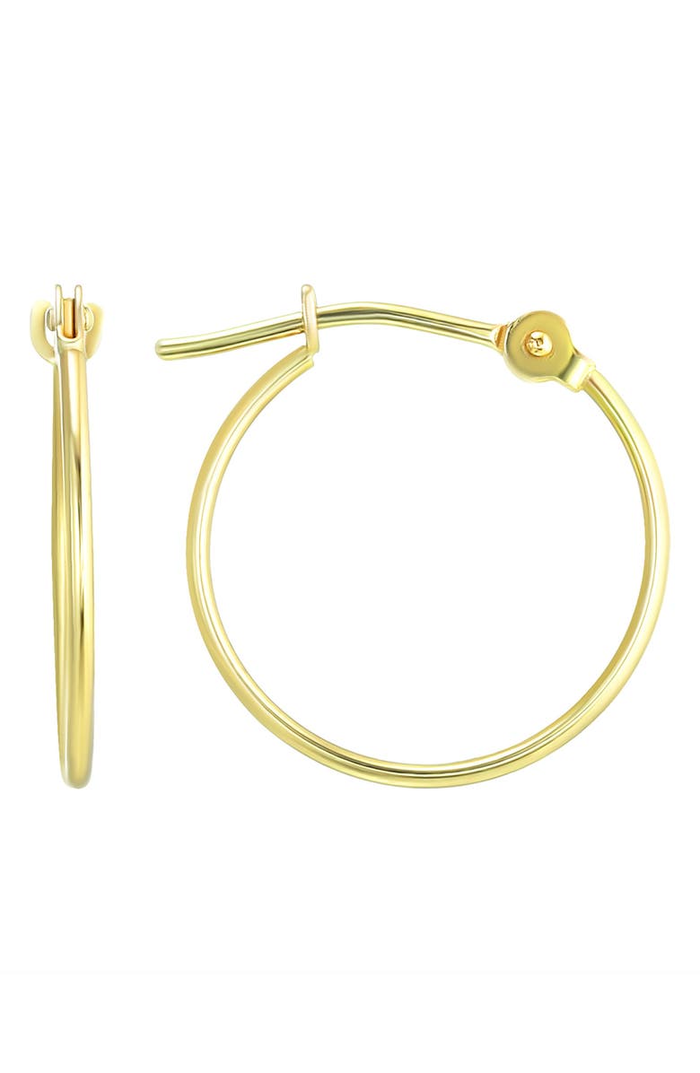 CANDELA JEWELRY 14K Gold Tubular Hoop Earrings, Main, color, Gold