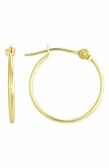 CANDELA JEWELRY 14K Gold Tubular Hoop Earrings