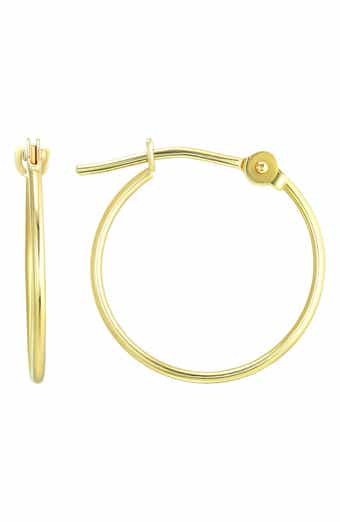 CANDELA JEWELRY 14K Gold Tubular Hoop Earrings