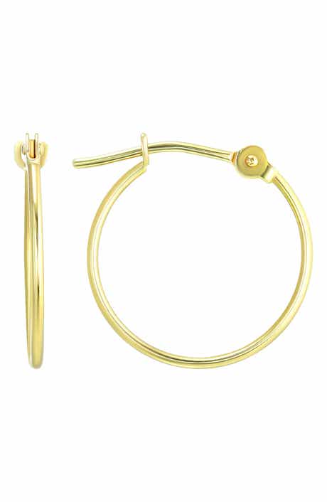 CANDELA JEWELRY 14K Gold Tubular Hoop Earrings