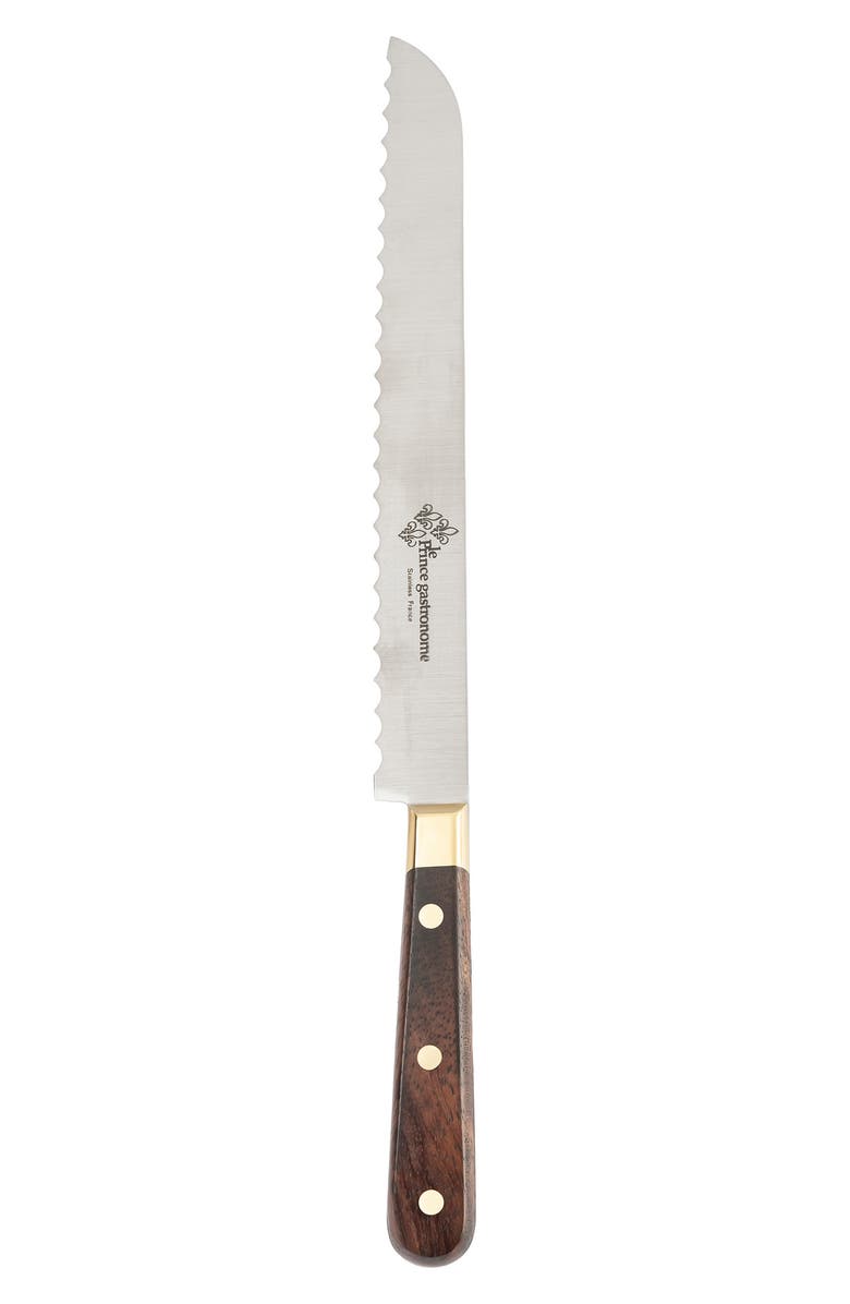 AU NAIN Le Thiers Prince Gastronome Bread Knife, Main, color, Wood And Gold Brass