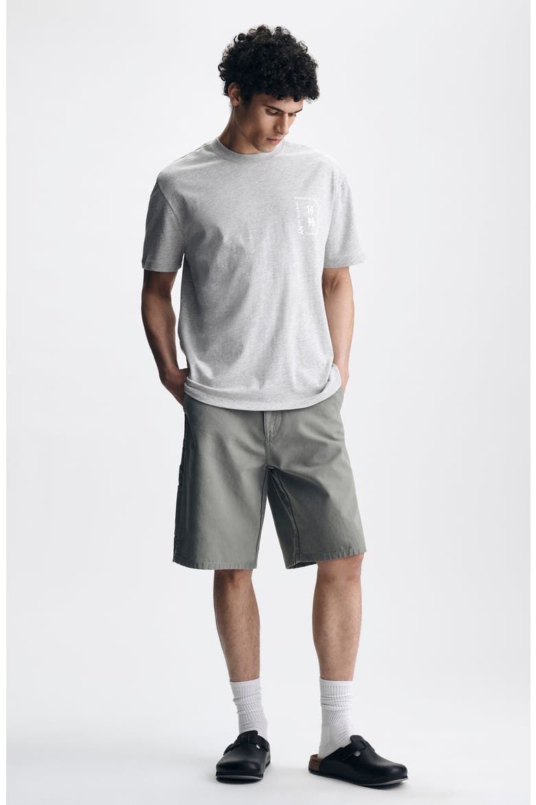 Heathered Cotton Logo Graphic T-Shirt, Alternate, color, LIGHT GREY MELANGE