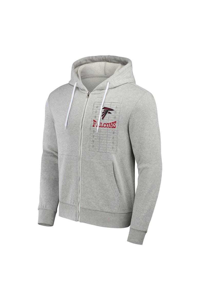 Men's NFL x Darius Rucker Collection by Fanatics Heather Gray Atlanta Falcons Domestic Full-Zip Hoodie, Alternate, color, Heather Gray