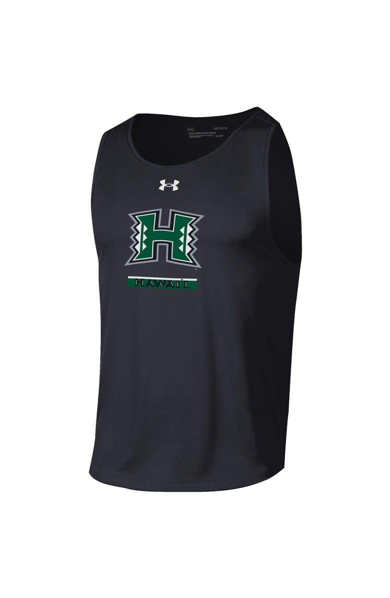 Under Armour Men's Under Armour Black Hawaii Warriors Logo Tech Tank Top, Alternate, color,
