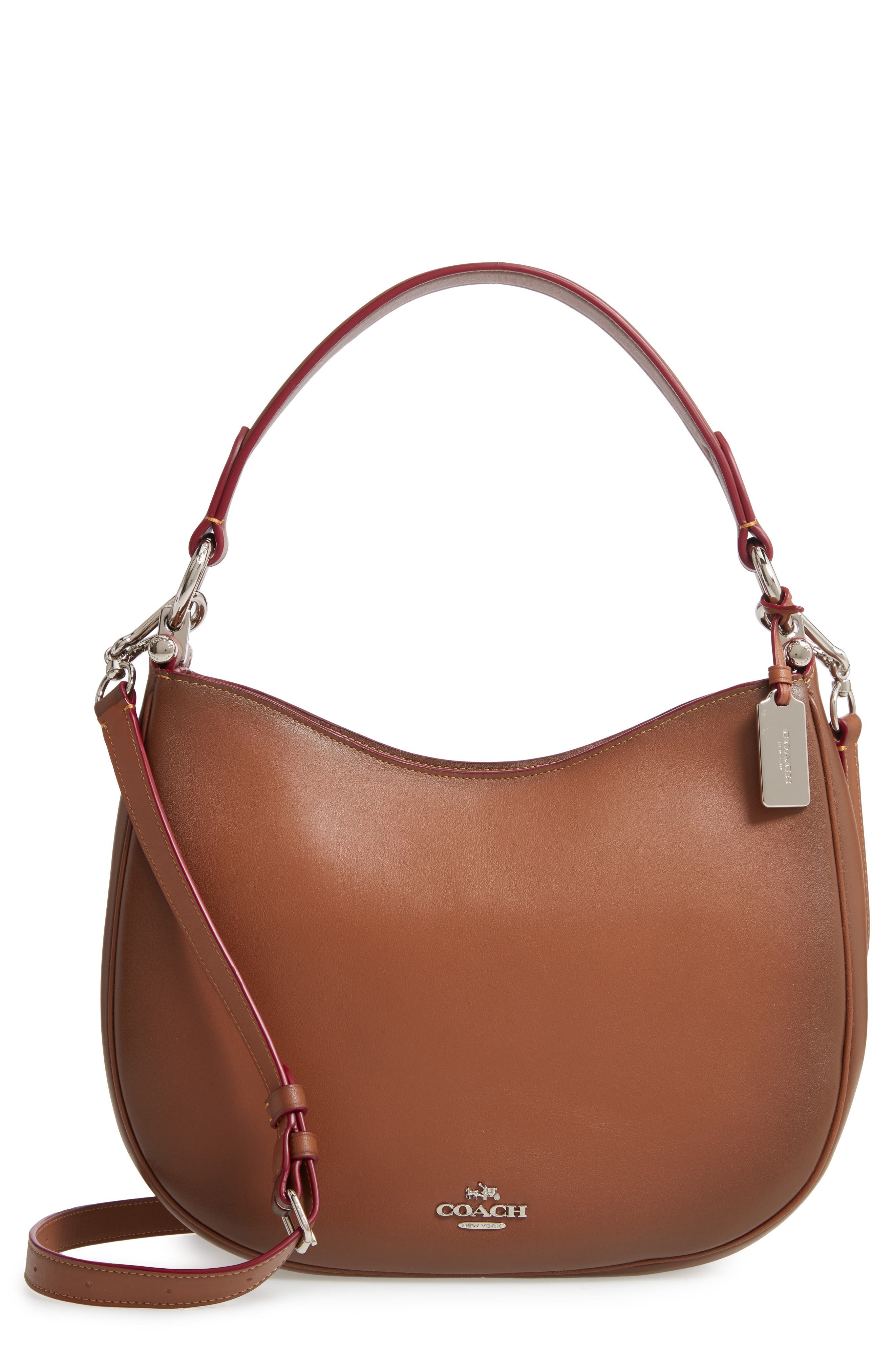 COACH Nomad Burnished Leather Crossbody Bag, Main, color, 